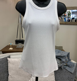 Kylie Paige Kylie Paige White Annie Ribbed Tank Top