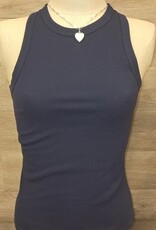 Kylie Paige Kylie Paige Navy Annie Ribbed Tank Top