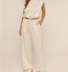 Kylie Paige Kylie Paige Grey Tabby Pull On Elastic Waist Pant