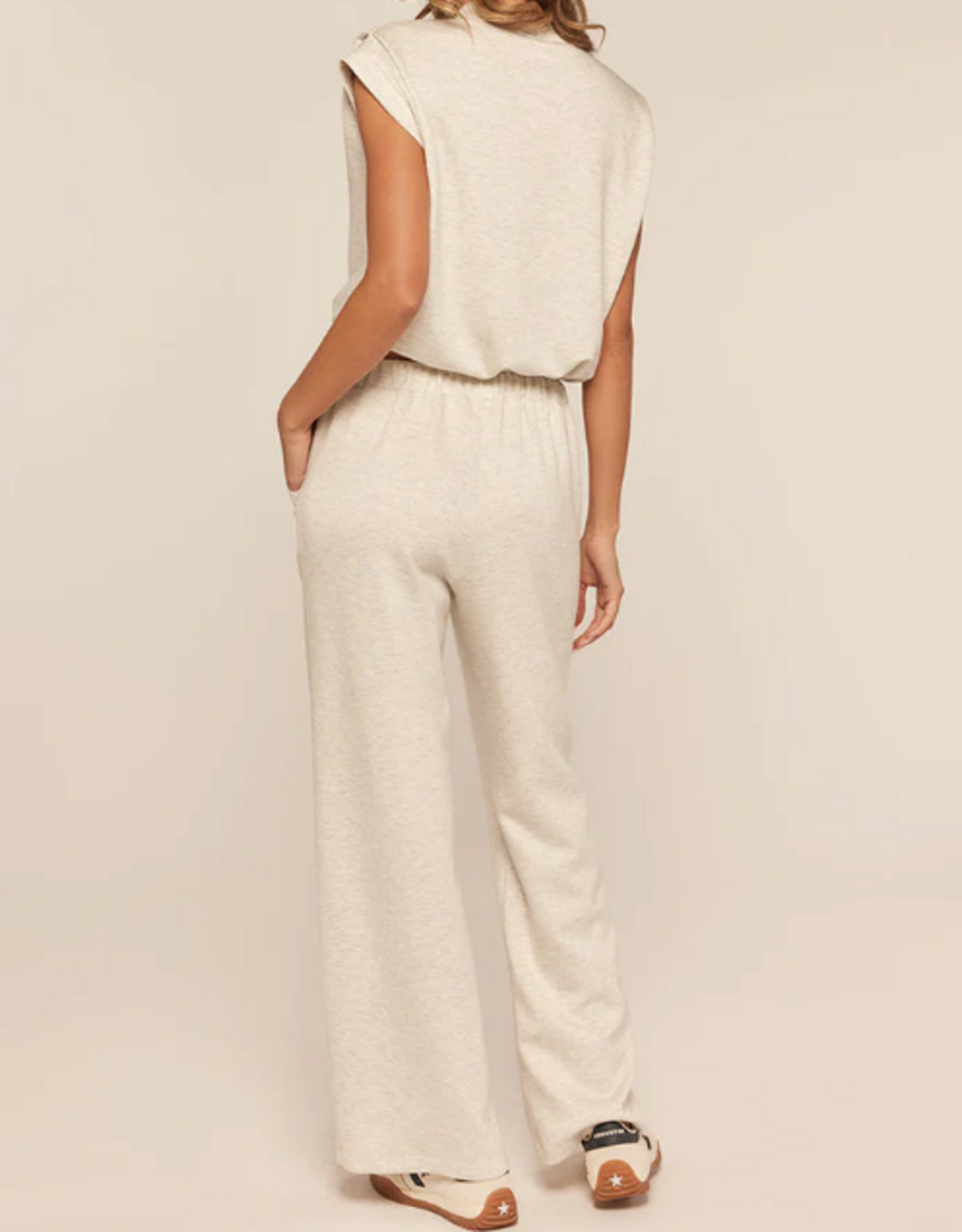 Kylie Paige Kylie Paige Grey Tabby Pull On Elastic Waist Pant