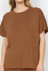 Soya Concept SOYACONCEPT Toffee Scuba Fabric Round Neck S/S Top
