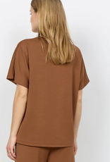 Soya Concept SOYACONCEPT Toffee Scuba Fabric Round Neck S/S Top