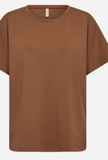 Soya Concept SOYACONCEPT Toffee Scuba Fabric Round Neck S/S Top