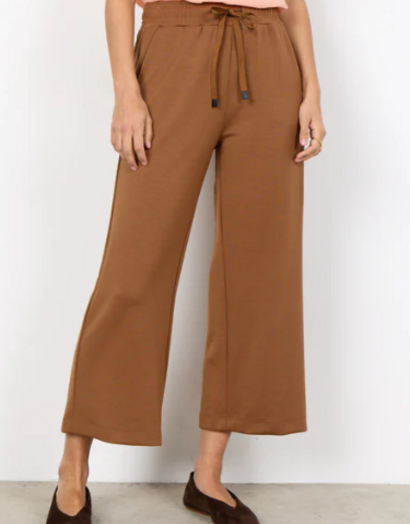Soya Concept SOYACONCEPT Toffee Scuba Fabric  Pull On  Drawstring  Pant