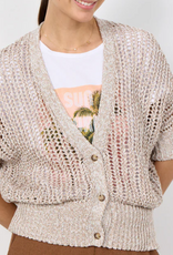 Soya Concept SOYACONCONCEPT Cream  Button Up S/S Open Knit Design Cardigan