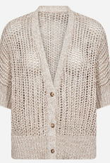 Soya Concept SOYACONCONCEPT Cream  Button Up S/S Open Knit Design Cardigan
