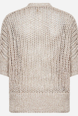 Soya Concept SOYACONCONCEPT Cream  Button Up S/S Open Knit Design Cardigan