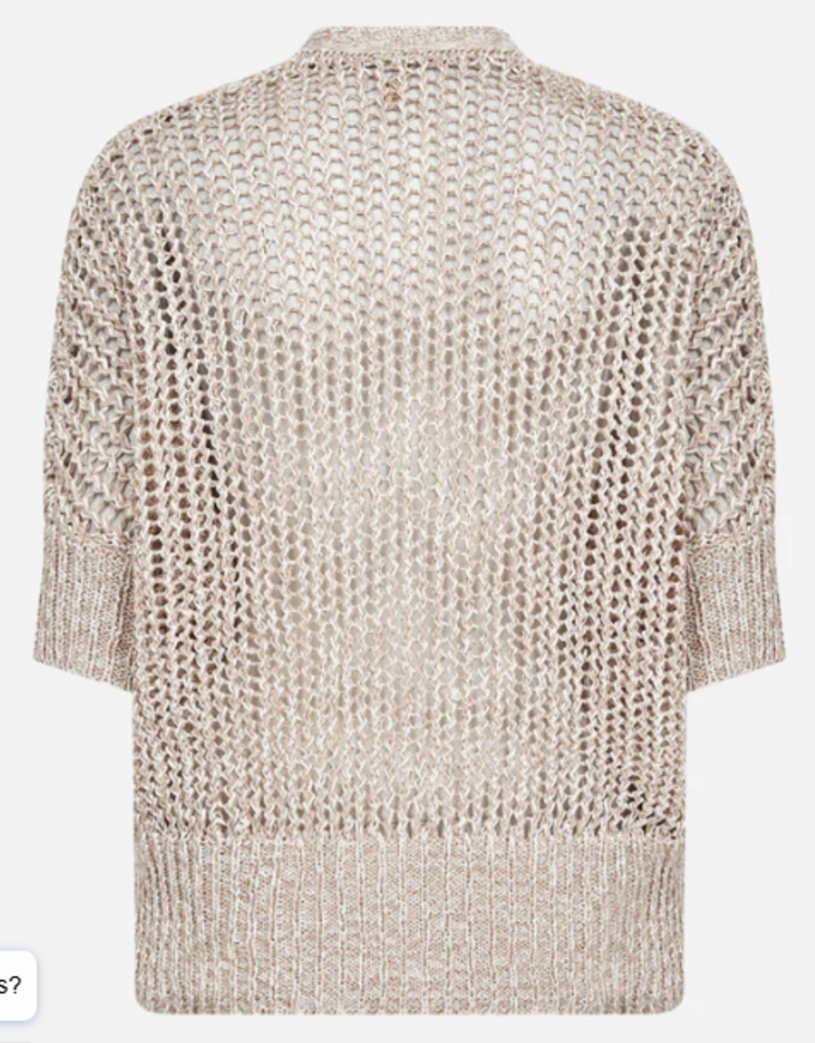 Soya Concept SOYACONCONCEPT Cream  Button Up S/S Open Knit Design Cardigan