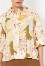 Soya Concept SOYACONCONCEPT Butter Nut Print  Button Up S/S Top