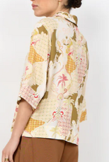 Soya Concept SOYACONCONCEPT Butter Nut Print  Button Up S/S Top