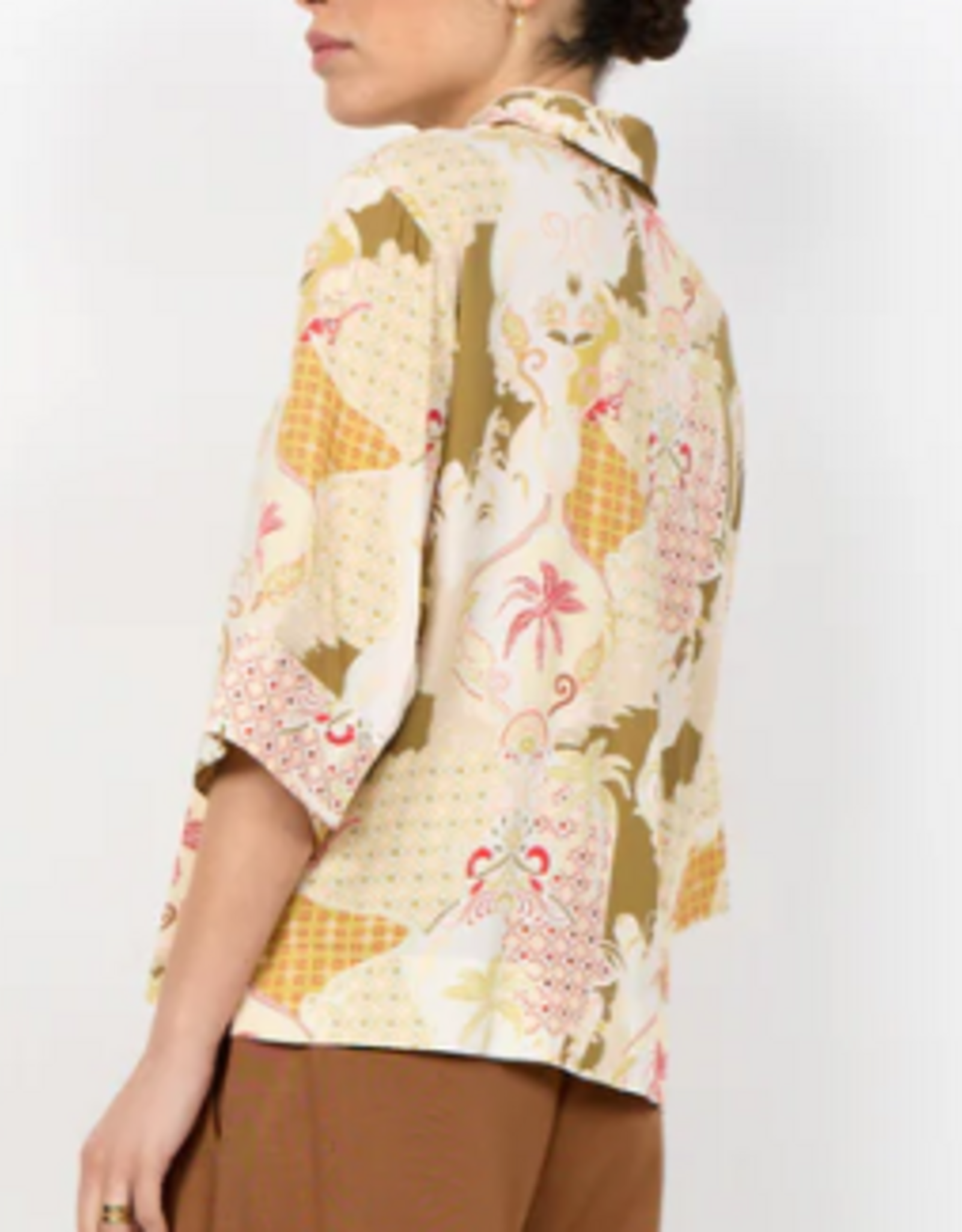 Soya Concept SOYACONCONCEPT Butter Nut Print  Button Up S/S Top
