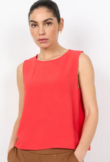 Soya Concept SOYACONCONCEPT Bittersweet Red Round Neck Sleeveless Top