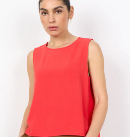 Soya Concept SOYACONCONCEPT Bittersweet Red Round Neck Sleeveless Top