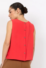 Soya Concept SOYACONCONCEPT Bittersweet Red Round Neck Sleeveless Top