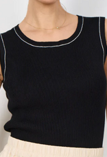 Soya Concept SOYACONCONCEPT Black Round Neck Sleeveless Top