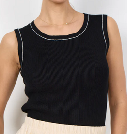 Soya Concept SOYACONCONCEPT Black Round Neck Sleeveless Top