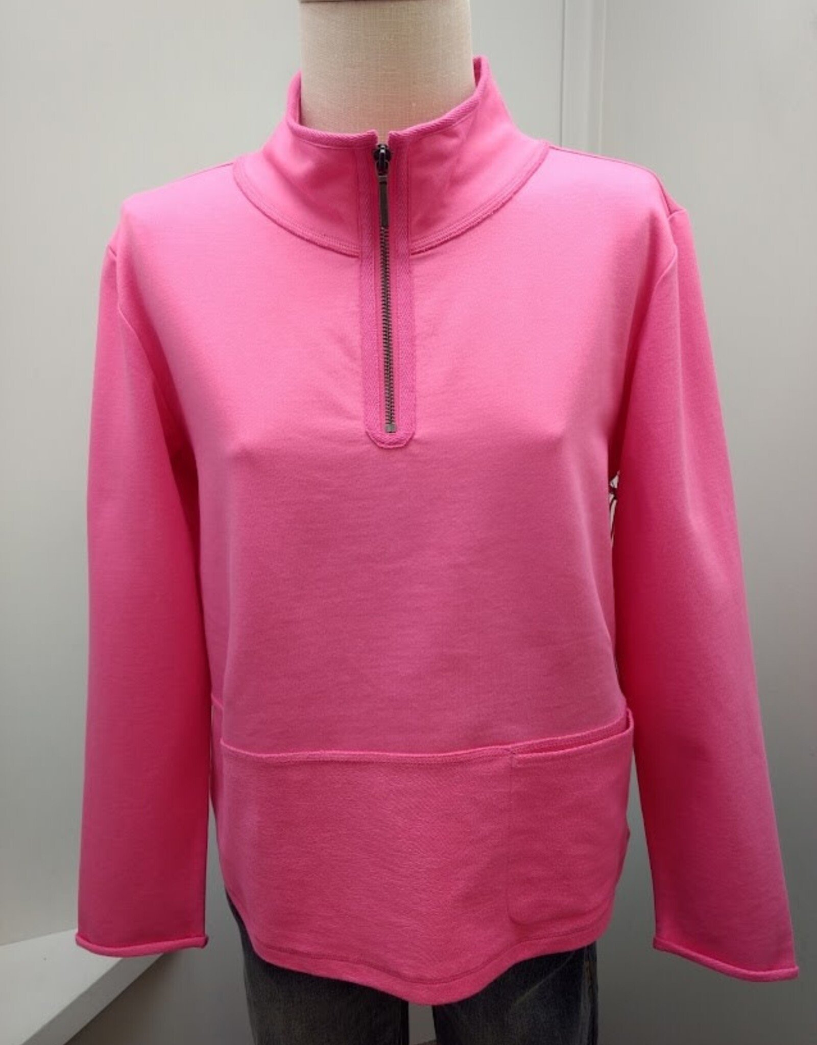 Escape Escape Cosmo Pink 1/4 Zip Long Sleeve Pull Over Top