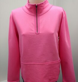 Escape Escape Cosmo Pink 1/4 Zip Long Sleeve Pull Over Top