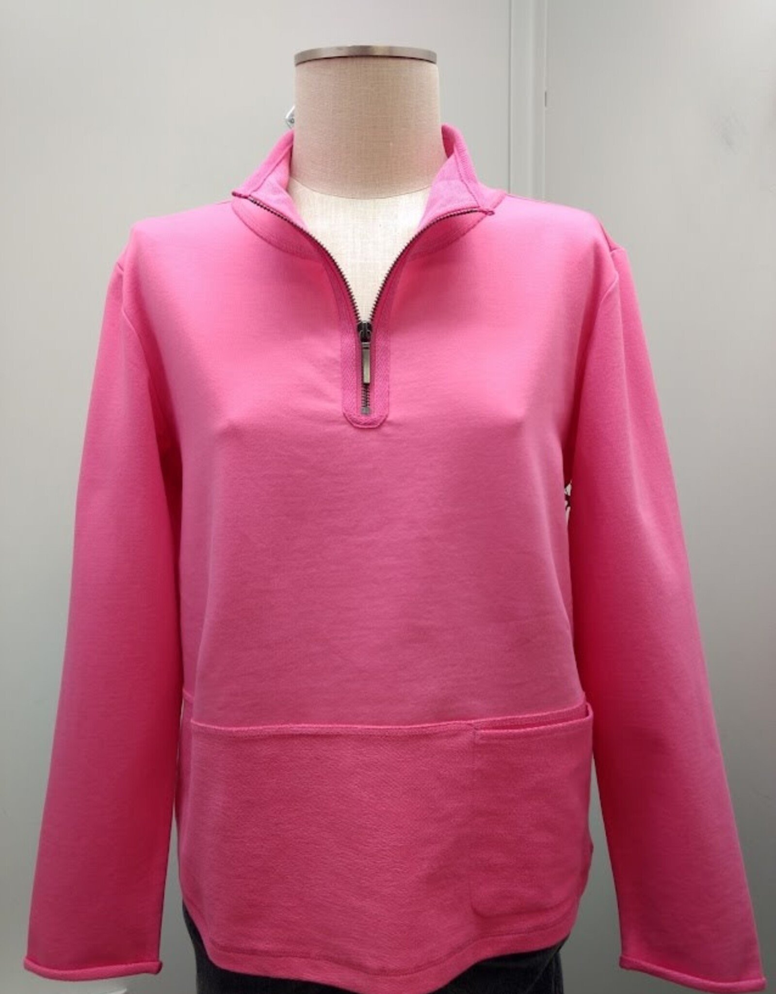 Escape Escape Cosmo Pink 1/4 Zip Long Sleeve Pull Over Top