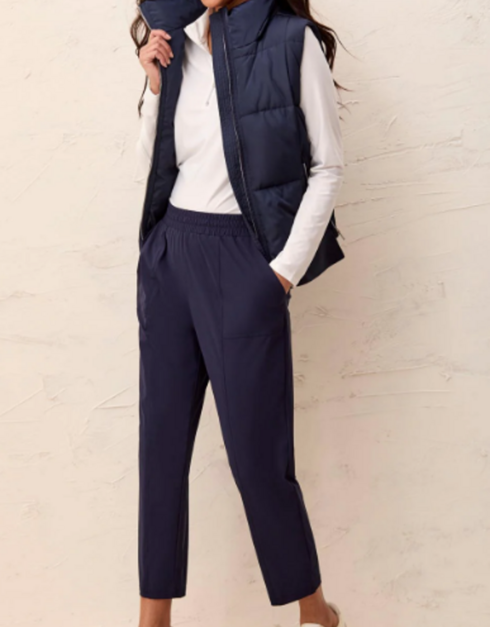 Tribal Tribal Navy  Pull On Capri Pant