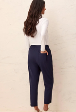 Tribal Tribal Navy  Pull On Capri Pant