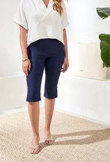 Tribal Tribal Jet Blue  Pull On Capri Pant
