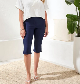 Tribal Tribal Jet Blue  Pull On Capri Pant