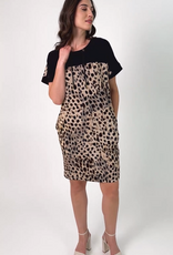 Joseph Ribkoff Joseph Ribkoff 262610 Black Animal Print Shift Dress w/Pockets
