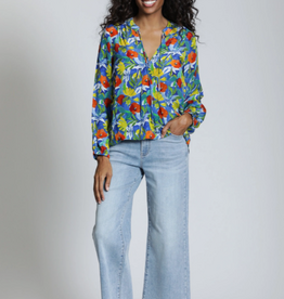 APNY APNY Light Indigo Wide Leg Crop Raw Edge Hem Denim Pant