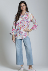 APNY APNY C67B Light Indigo Wide Leg Crop Raw Edge Hem Denim Pant