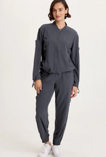 Wearables Wearables 14877W Charcoal Bach 4-Way Stretch Bomber Jacket