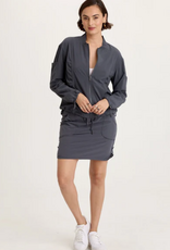 Wearables Wearables 14877W Charcoal Bach 4-Way Stretch Bomber Jacket