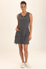 Wearables Wearables 3517W Charcoal Sumi Active Whisper Stretch Hooded Cargo Mini Dress