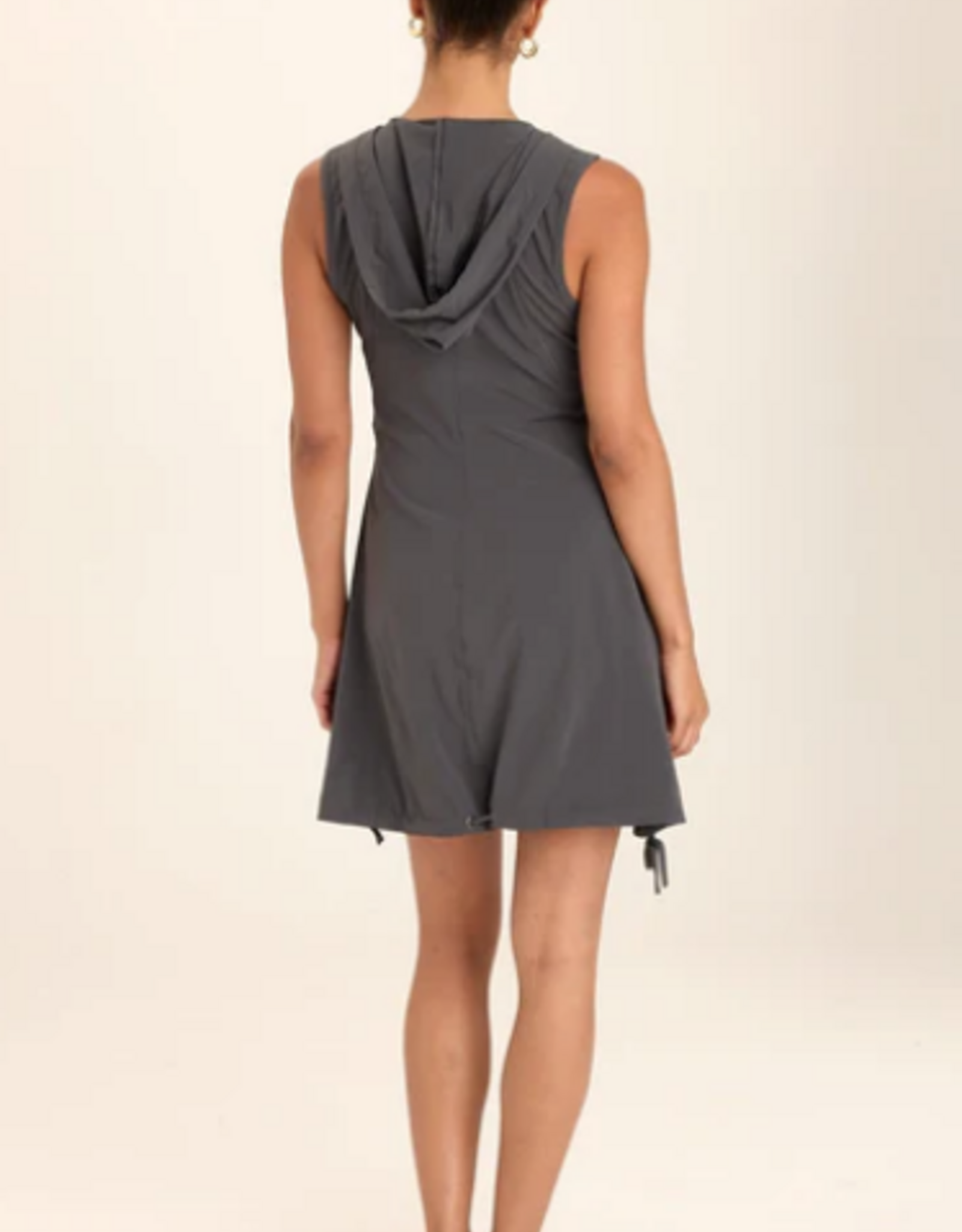 Wearables Wearables 3517W Charcoal Sumi Active Whisper Stretch Hooded Cargo Mini Dress