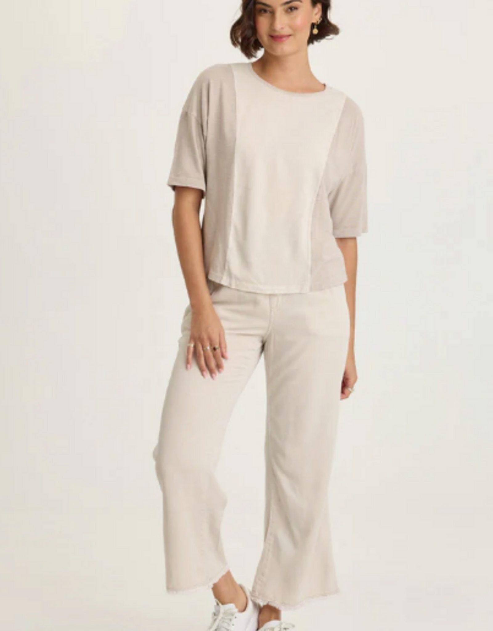 Wearables Wearables 23144W Clay Pot Grey Lorilei Twill Five-Pocket Pant