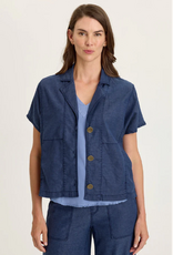 Wearables Wearables 14878W Airdale Blue Hugh Twill Boxy Short Sleeve Jacket