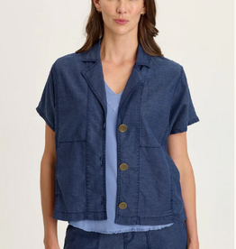 Wearables Wearables Airdale Blue Hugh Twill Boxy Short Sleeve Jacket