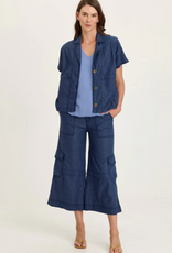 Wearables Wearables 14878W Airdale Blue Hugh Twill Boxy Short Sleeve Jacket