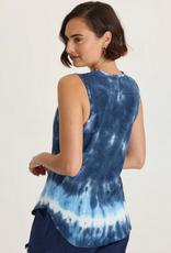 Wearables Wearables 14884WB Navy/Vanilla Twill/Jersey V-Neck Sleeveless Top