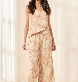 Tribal Tribal Desert Linen Pull On Flowy Wide Leg Pant