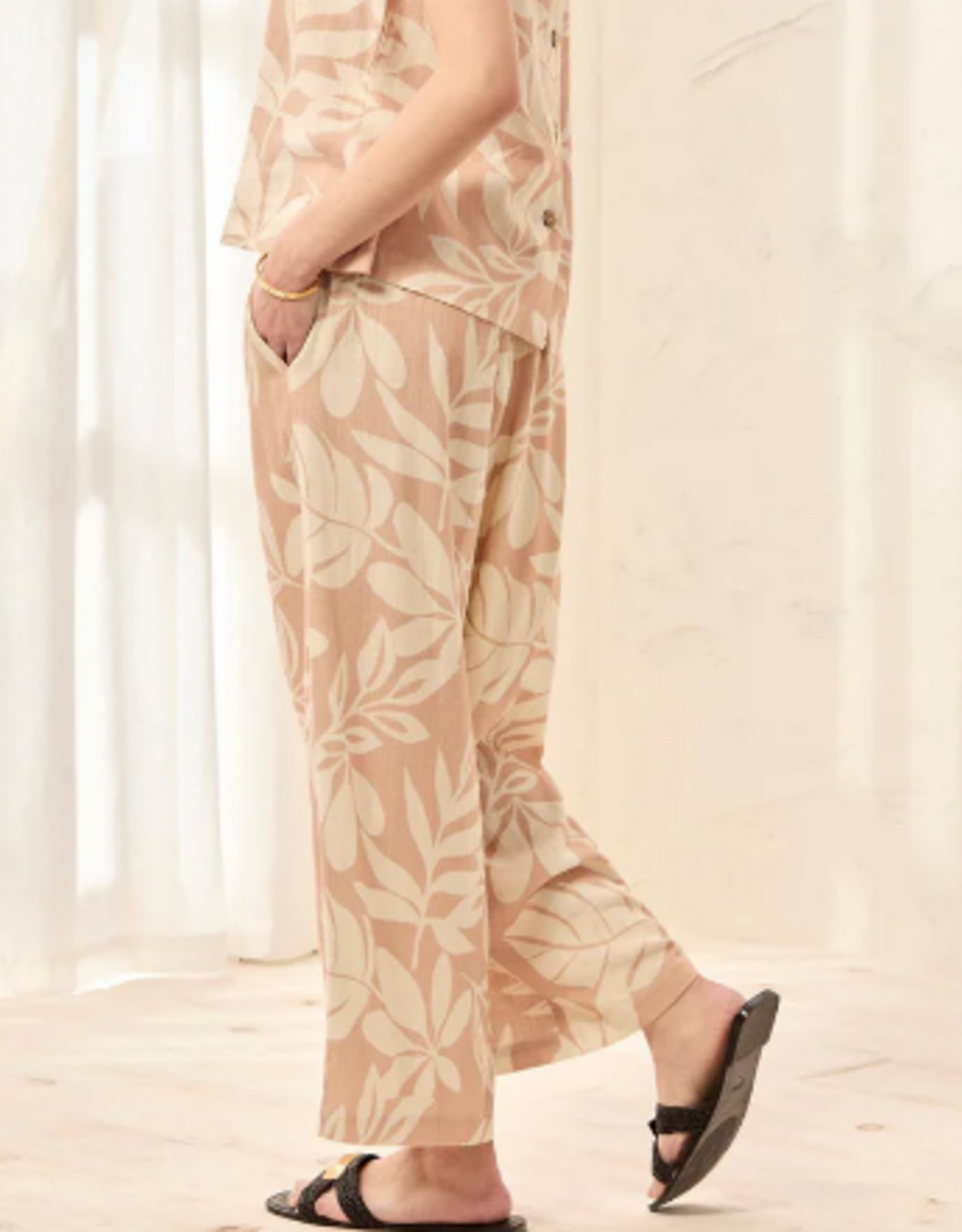 Tribal Tribal 3028O Desert Linen Pull On Flowy Wide Leg Pant