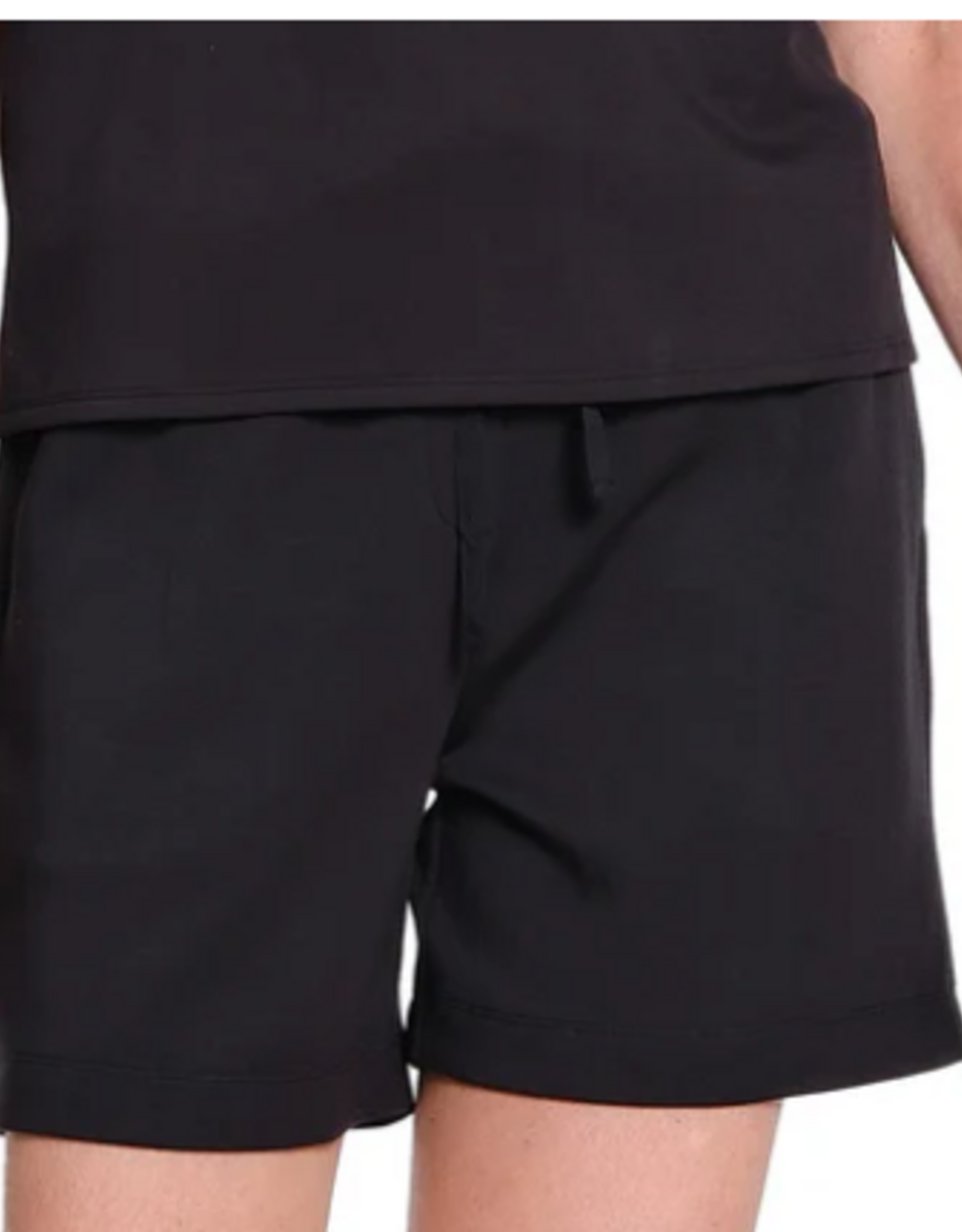 Slimasation Slimsation Black Scuba Fabric Pull On Elastic Waist Shorts