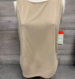 Multiples Multiples Khaki Essential Round Neck Sleeveless Top