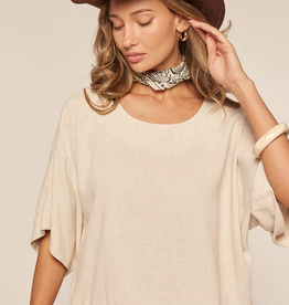 Kylie Paige Kylie Paige Round Neckline Raglan Short Sleeve Top
