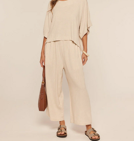 Kylie Paige Kylie Paige Khaki Pull On Wide Leg Pant