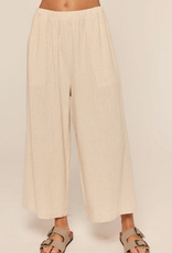 Kylie Paige Kylie Paige Khaki Pull On Wide Leg Pant