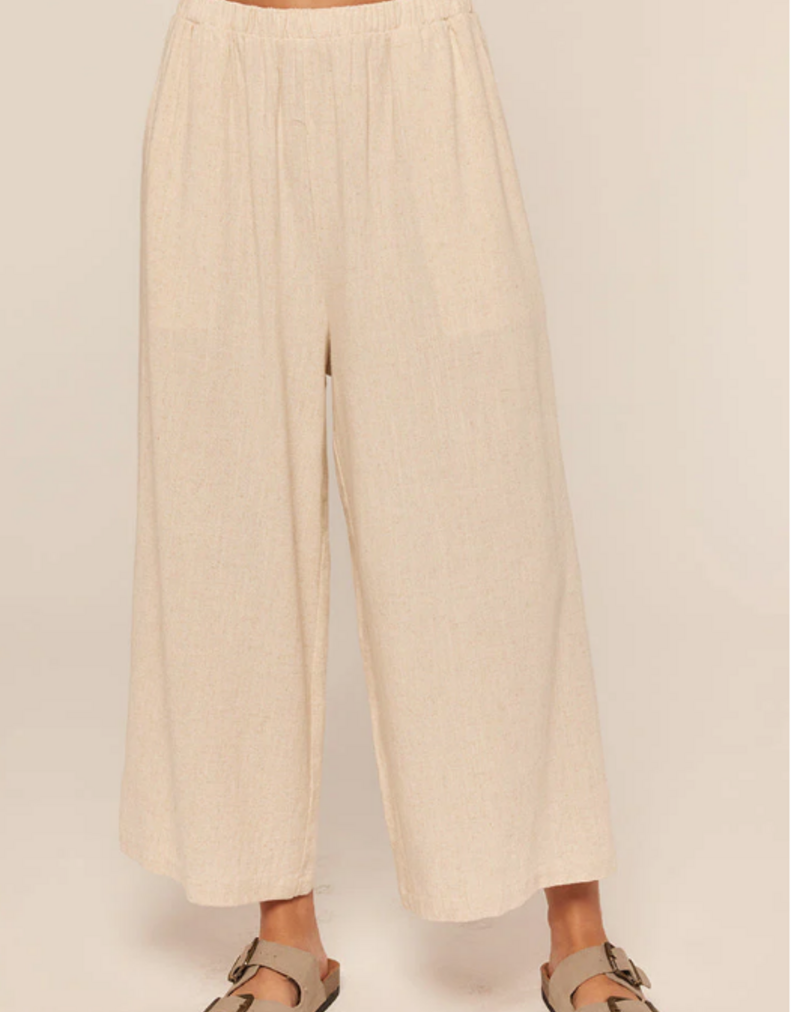 Kylie Paige Kylie Paige Khaki Pull On Wide Leg Pant