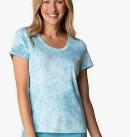 Habitat Habitat Dew Drop Marble Print Round Neck Short Sleeve Top