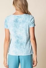 Habitat Habitat 17010 Marble Print Round Neck Short Sleeve Top