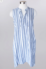 Keren Hart Keren Hart Stripe  Ladder Neck Tie Detail Sleeveless Dress